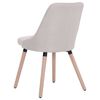 vidaXL Eetkamerstoelen 2 st stof cr&egrave;mekleurig