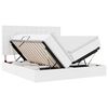 vidaXL Opbergbed met LED met opslag Puur Wit 200 x 200 cm Kunstleer
