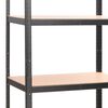 vidaXL Opbergrekken 5-laags robuust 2 st staal en bewerkt hout grijs
