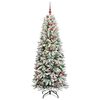 vidaXL Kunstkerstboom Wit 210 cm PVC en Plastic en Staal en PE