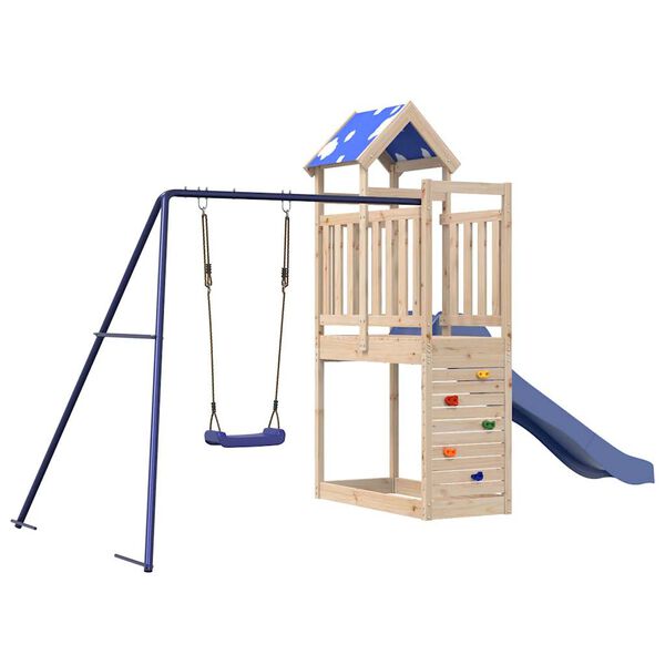 vidaXL Speelhuis massief grenenhout