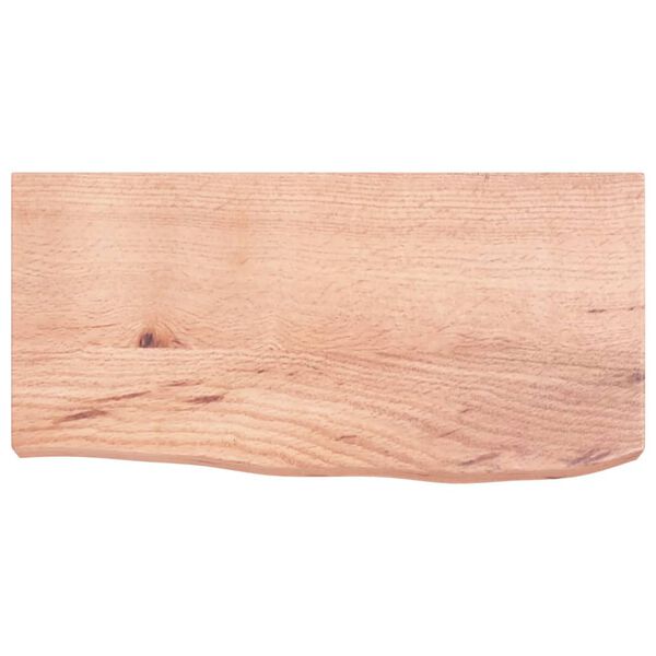 vidaXL Wandschap 60x30x(2-6) cm behandeld massief eikenhout lichtbruin