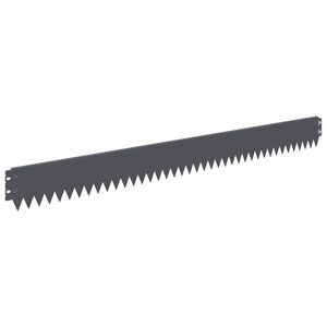 vidaXL Gazonrand 20 st 103 x 10 cm Staal Antraciet