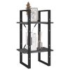 vidaXL Boekenkast met 2 schappen 40x30x70 cm massief grenenhout grijs