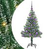 vidaXL Kunstmatige Kerstboom Sneeuw Gevlochten met LED Licht 120 cm