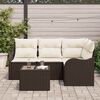 vidaXL Tuin Sofa Set Bruin poly rattan