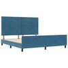 vidaXL Boxspringbed met hoofdeinde Donkerblauw 180 x 200 cm Fluweel
