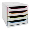 Exacompta Bureauladeblok Big-Box Black Office met 4 lades wit
