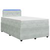 vidaXL Boxspringbed met matras Lichtgrijs 120 x 190 cm Fluweel