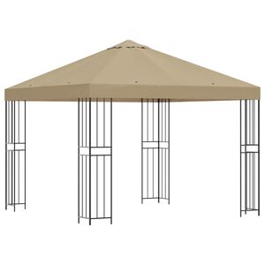 vidaXL Paviljoen 3 x 3 m Beige Polyester en staal 190 gsm