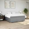 vidaXL Boxspring met matras stof lichtgrijs 180x200 cm