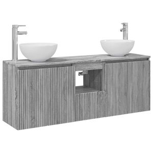 vidaXL Badkamerkastenset 3 st Grijs Sonoma 49,5 x 41 x 64,5 cm
