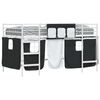 vidaXL Bunkbed voor kinderen met gordijnen Wit en zwart 80 x 200 cm