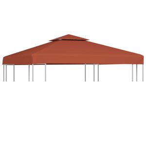 vidaXL Prieeldak 2-laags 310 g/m&sup2; 3x3 m terracottakleurig