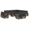 vidaXL Tuinbankenset 14 st Grijs en Donkergrijs poly rattan