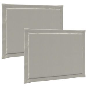 vidaXL Zitkussens 2 st Polyester Lichtgrijs 47 x 36 x 2 cm