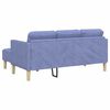 vidaXL Bankstel met kussen Jeans Blauw 173 x 131 x 67 cm Polyester