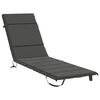 vidaXL Ligstoel Kussen GEMERT 100% Polyester Antraciet 200 x 60 x 3 cm