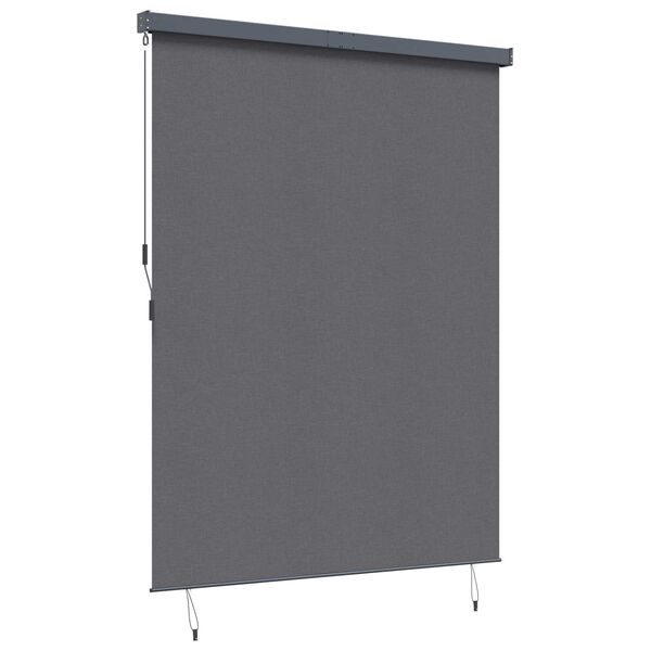 vidaXL Rolgordijn Gestreept Antraciet 200 x 250 cm Stof en Aluminium