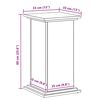 vidaXL Plantenstandaard Zwart Eiken 33 x 33 x 60 cm Bewerkt hout