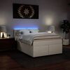 vidaXL Boxspring met matras kunstleer wit 140x200 cm
