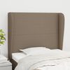 vidaXL Hoofdbord met randen 93x23x118/128 cm stof taupe