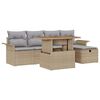 vidaXL Tuin Sofa Set 6 pcs Beige poly rattan