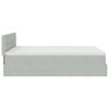 vidaXL Ottoman bed met matras en LED's 140x190cm fluweel lichtgrijs