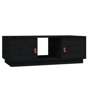 vidaXL Salontafel 100x50x35 cm massief grenenhout zwart