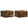 vidaXL Wandbeugel Bedkast 2 pcs Gerookt eiken 34,5 x 33 x 20 cm