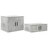 vidaXL Opbergkast 2 st Beton Grijs 118 x 41 x 40 cm Bewerkt hout