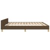vidaXL Bedframe zonder matras stof donkerbruin 180x200 cm