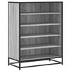 vidaXL Schoenenkast 75x38x97,5 cm bewerkt hout en metaal grijs sonoma