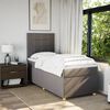 vidaXL Boxspring met matras stof taupe 90x200 cm