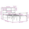 vidaXL Bed met boekenkast zonder matras grenenhout wit 140x190 cm