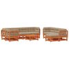 vidaXL Tuin loungeset 33 st Wasbruin Massief grenenhout
