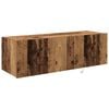 vidaXL TV Wandkast 2 pcs Oud Hout 100 x 35 x 31 cm Bewerkt hout