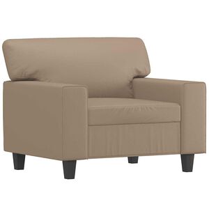 vidaXL Fauteuil 60 cm kunstleer cappuccinokleurig