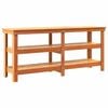 vidaXL Werkbank met plank 181,5 x 50 x 80 cm Massief grenenhout