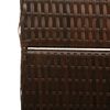vidaXL Kamerverdeler Bruin 146 x 180 cm poly rattan