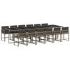 vidaXL 13-delige Tuinset met kussens poly rattan grijs