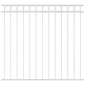 vidaXL Hecelement ASSEN 170 x 150 cm Staal Wit