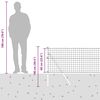 vidaXL Hek met Paal Zilver 0,6 x 25 m Staal en PVC