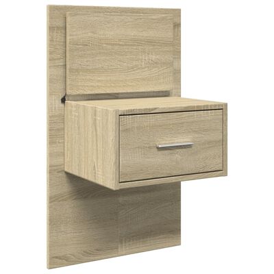 vidaXL Hoofdbord met kastjes 120 cm bewerkt hout sonoma eikenkleurig