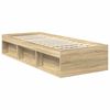 vidaXL Bedframe met hoofdeinde Sonoma Eiken 75 x 190 cm Bewerkt hout
