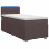 vidaXL Boxspringbed met matras Donkerbruin 100 x 200 cm Stof