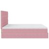vidaXL Ottoman bed met matrassen 200x200cm fluweel roze