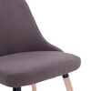 vidaXL Eetkamerstoelen 4 st draaibaar stof taupe