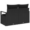 vidaXL Tuinbank met kussen 120 x 62 x 69 cm poly rattan