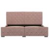 vidaXL Bedframe fluweel roze 160x200 cm